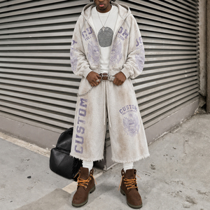 Vintage Dirty Washed Streetwear Tracksuit <strong>Men</strong> Custom Graphic Zip up <strong>Hoodie</strong> <strong>and</strong> Baggy <strong>Shorts</strong> <strong>Set</strong> Oversized Cotton 2 Piece <strong>Set</strong> - Product Image 1