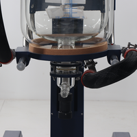 Sistema de elevación eléctrico para olla de reacción de vidrio de doble capa, inclinable y giratorio, 20L, automático, para procesamiento de materiales de alta viscosidad, PLC