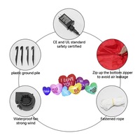 Décorations gonflables en forme de cœur pour la Saint-Valentin, 8 pieds, pour la cour, les mariages, les anniversaires