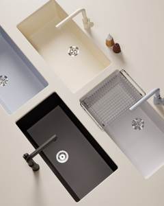 Évier de cuisine sous plan, grand bac unique en quartz, facile à nettoyer pour la vaisselle domestique - Product Image 4