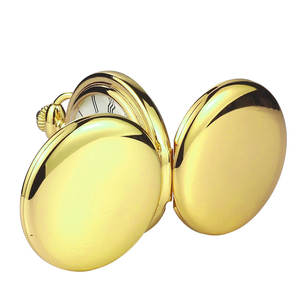 BOSHIYA عالية الجودة الفاخرة الذهب اللون مزدوجة لامع غطاء مخصص شعار مقبول الميكانيكية ساعة جيب - Product Image 2