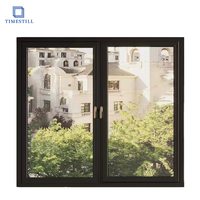 Ventanas y puertas TIMESTILL a prueba de huracanes con aislamiento térmico, doble acristalamiento, inclinación y giro, diseño de ventana abatible de aluminio