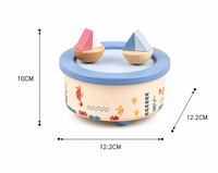 Boîte à musique en bois personnalisée en forme de voilier, jouets sur le thème marin, boîte musicale pour la décoration de la chambre d'enfant, vente en gros, fabricant OEM ODM