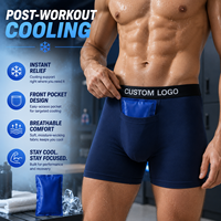 Caleçons Boxers OEM avec 2 Compresses de Gel Réutilisables, Conception de Poche Frontale, pour Sauna, Récupération Post-Opératoire, Entraînement Quotidien