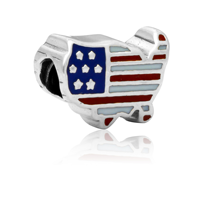 Kit Gelang Pesona Patriotik DIY Mode Terbaru Bendera Amerika & Manik-Manik Liberty untuk Wanita Set Hadiah 4 Juli
