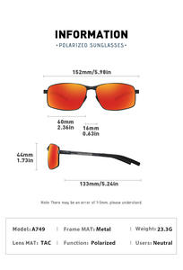 Прямые продажи от производителя, Новые поляризационные мужские солнцезащитные очки ночного видения с изменяющимся цветом - Product Image 3