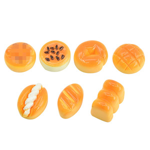 Kawaii Bread Simulation Food Flatback Resin Cabochon for Doll House Miniature Food DIY Phone Case Decoration Hairpin Ornaments