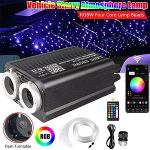 Lumière de ciel étoilé pour voiture, lampe d'ambiance à fibres optiques pour la maison, contrôle musical, éclairage de plafond RGB 12W, interface 1/2, LED 8 couleurs - Product Image 2