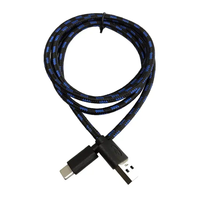 USB3.0 AM-3,1 macho tipo C macho niquelado cabeza de dibujo sin costuras chaqueta de PVC Cable de red exterior multicolor Monitor de micrófono