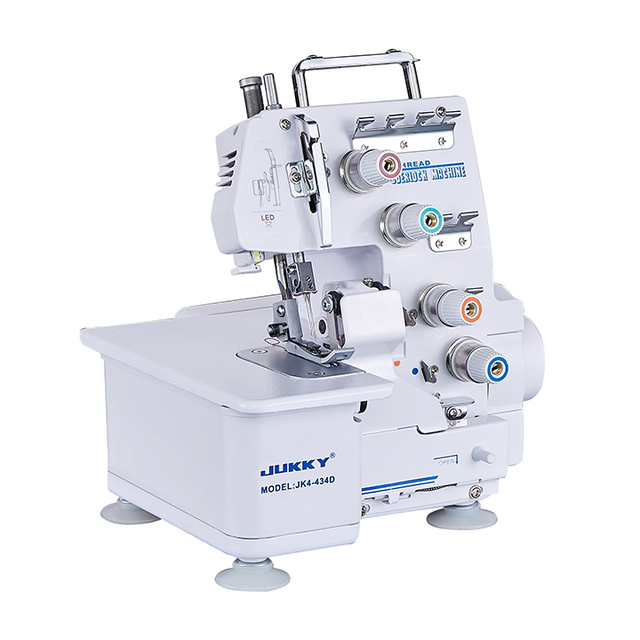 JUKKY JK434 4-Thread Apparel Machinery Mini Overlock Sewing Machine for Home Use Industrial Maquina Overlock Hot Sale Domestic