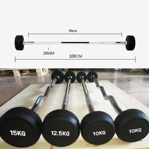 Bán buôn thương mại trọng lượng đào tạo thiết bị tập thể dục Barbell phòng tập thể dục cử tạ cao su Barbell Bộ - Product Image 3