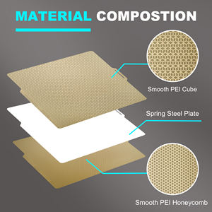 Placa de Impresión 3D de Acero con Resorte de Doble Cara de 257*257mm/184*184mm para BambulabX1/X1C/P1P/A1 PEI - Product Image 2