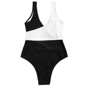 3d Custom Logo Fashion Fitness Swimwear Women <b>Tight</b> Slim High Waist Patchwork Mesh Bodysuit Women Jumpsuit Bikini Beachwear - Product Image 2