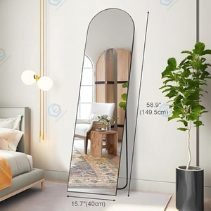 Sàn lớn cong đứng Chiều dài đầy đủ cơ thể cao phòng ngủ mặc quần áo gương với chất lượng cao - Product Image 2