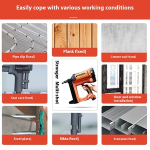 Industrial DIY Manual Battery Powered Gas Steel <b>Nail</b> <b>Gun</b> with 30 Capacity Red Stainless Steel <b>for</b> <b>Furniture</b> Application - Product Image 5