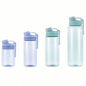 Bouteilles d'eau en plastique transparentes personnalisables avec poignées et bouchons à ouverture rapide, pour le sport et l'extérieur, avec machine de capsulage manuelle – Vente chaude - Product Image 1