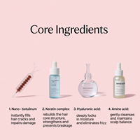 GATASE Nano Botox Premium Shampooing pour la croissance des cheveux et la réparation de la kératine Lissant Anti-frisottis Renforçant pour tous les types de cheveux