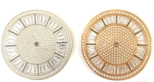 Esfera de <span class=keywords><strong>Reloj</strong></span> de Lujo con Logotipo Personalizado, Completamente Decorada con Diamantes, Esfera Completamente Pavé con Detalles Baguette, Accesorios de Relojes de Alta Calidad - Product Image 2