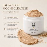 MEIZCOS Nettoyant Visage Mochi 120g Rose Riz Hyssop Bleu Riz Frais Riz Brun Pâte Nettoyante Crémeuse Douce Lisse Soin Quotidien