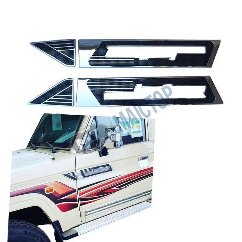 Maictop accessoires de voiture aile latérale logo marque emblème badge couverture pour land cruiser lc 70 79 series lc79 fj79 pickup suv