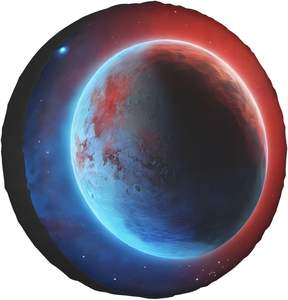 Housse de roue de secours robuste avec imprimé planète Terre et espace, anti-poussière, personnalisable pour voiture, camion, SUV, cadeau promotionnel d'entreprise - Product Image 1