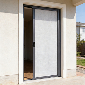 Yimu P40 - <span class=keywords><strong>Puerta</strong></span> <span class=keywords><strong>Abatible</strong></span> de Aluminio Resistente con Malla de Fibra de Vidrio Invisible, Cerradura para <span class=keywords><strong>Puerta</strong></span>, Pantalla Antimosquitos e Insectos para Patio, <span class=keywords><strong>Puerta</strong></span> Delantera/Trasera - Product Image 4