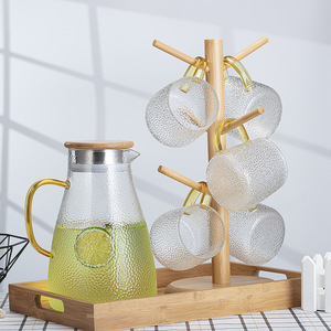 Bamboo Mug Rack 3 Tier Round Stand Cup Holder Draining Rack <b>Kitchen</b> Storage - Product Image 4