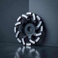 Disque diamanté OEM d'usine de 125 mm (5 pouces) avec liant résineux et forme de dent irrégulière pour béton, pierre et granit