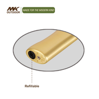 Vente en gros sur mesure MK Briquet métal cigarette or Briquet butane double flamme Métal torche Turbo direct
