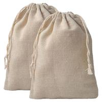 Sac à cordon personnalisé en coton bio et lin, pochette d'emballage écologique, recyclable et idéale pour les emballages cadeaux