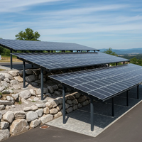 Système de support de carport solaire en alliage d'aluminium, installation facile, solution de montage photovoltaïque pour parkings