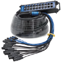Câble audio XLR flexible multi-canaux à faible bruit OEM personnalisé 20/30/50m Multi-paire 16/24/32 canaux Câble XLR Boîte de scène