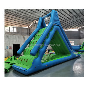 Özelleştirilmiş deniz gölü yüzen <span class=keywords><strong>Aqua</strong></span> spor oyunları üçgen su kaydırağı yetişkin çocuklar için tırmanma şişme su parkı slayt - Product Image 2