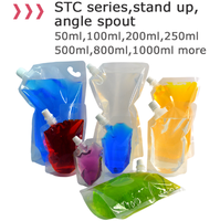 Sac de boisson avec bec verseur latéral de 1L-5L, pochette de jus de Fruit, bouteille en forme de bouteille, emballage de boisson pour bébé, FBA libre, sacs transparents