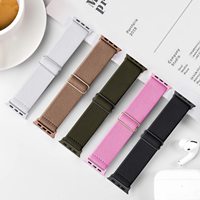 Bracelet de montre en nylon tissé élastique réglable, respirant et extensible pour Apple Watch Series 3-12 Ultra 1-4