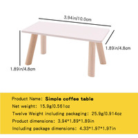 Jouet alimentaire miniature, table à thé, modèle miniature 1:12, Ob11, mobilier de maison de poupée, scène DIY