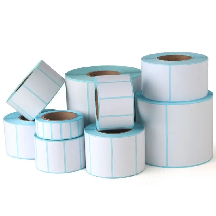 Blank Label Sticker Self-adhesive Coated Art Barcode Labels Roll 75 ...