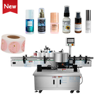 Machine automatique d'étiquetage de flacon compte-gouttes d'huile essentielle cosmétique Machine d'étiquetage de flacon rond de crème pour les yeux d'ampoule de sérum