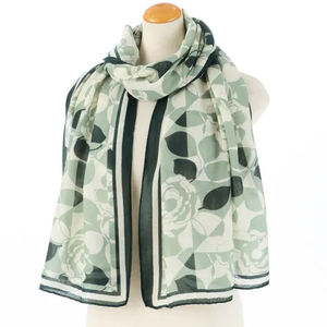 Chales y Bufandas Estampados de Diseño para Mujer al por Mayor, Material de Poliéster, Estilo Chino, Ligeros, Transpirables, para Todas las Temporadas - Product Image 1