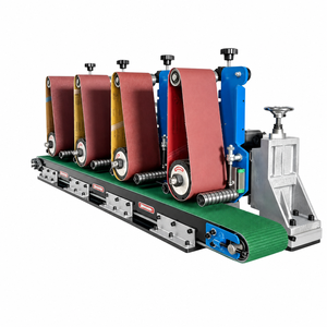 Máquina Esmeriladora de Banda Ancha de Cuatro Cabezas Personalizada para Acabado de Láminas Metálicas de Acero Inoxidable y Aluminio - Product Image 4