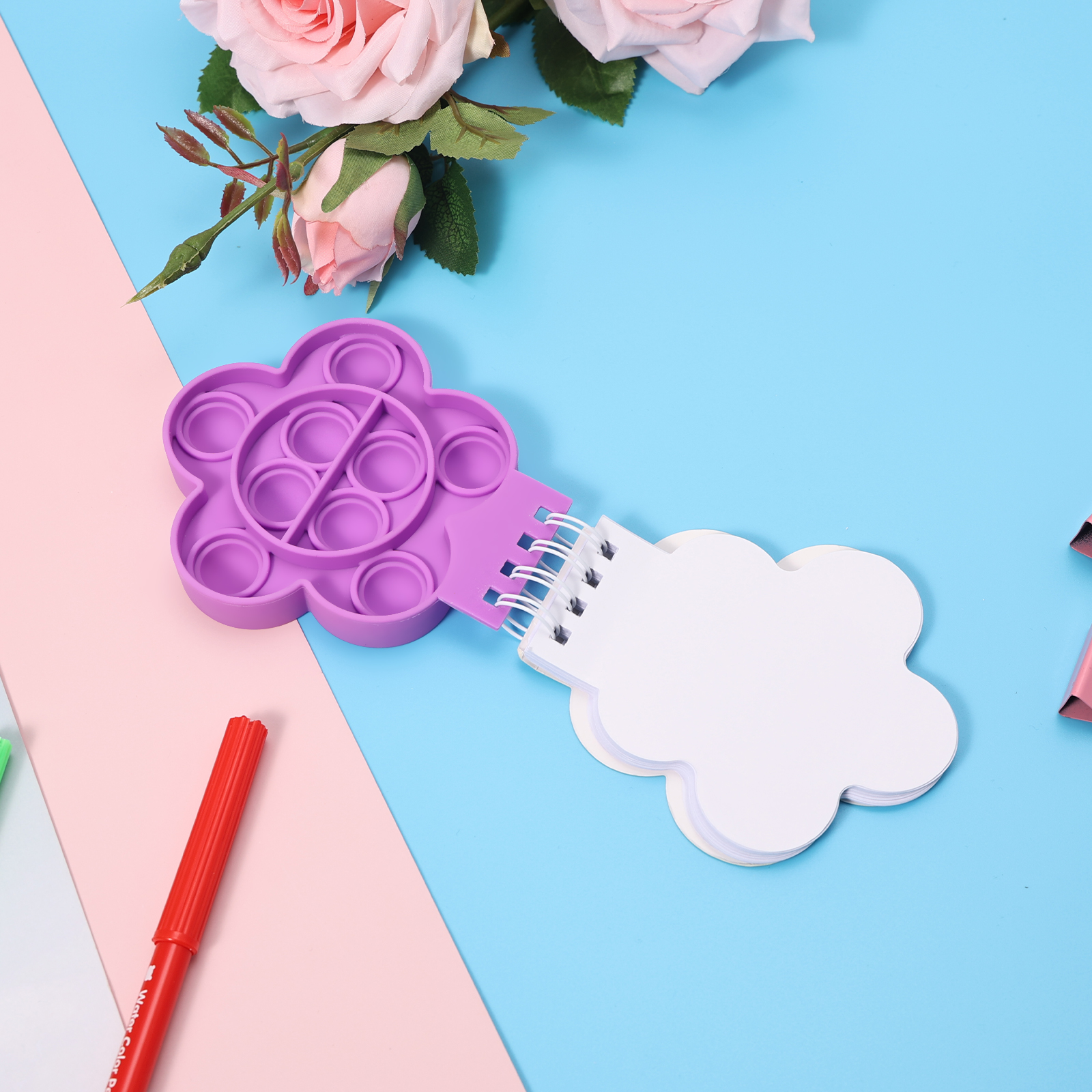 Лидер продаж, силиконовый чехол с пуш-ап пузырьками для пальцев, блокнот для записей для декомпрессии, блокнот с пузырьками