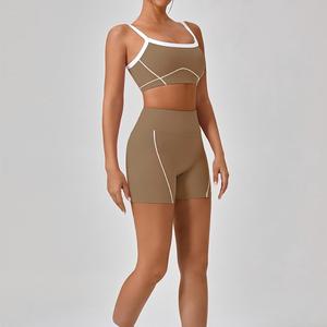 Wholesale Women's High Waist Biker Shorts Tummy Control Butt Lifting Yoga Workout Shorts No Camel <b>Toe</b> Slim Fit Activewear Shorts - Product Image 5
