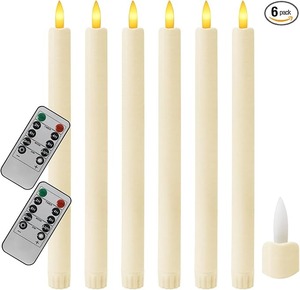 Velas <span class=keywords><strong>de</strong></span> Pilar sin Llama, con Llama Parpadeante 3D, Velas LED que Funcionan con Baterí<span class=keywords><strong>a</strong></span>, Ecológicas, con Control Remoto, Decoración para Bodas y Hogar - Product Image 1