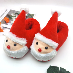 Nuove Pantofole Natalizie in Peluche, Scarpe a Forma di Babbo Natale Cartoon, Regali Natalizi Caldi per Famiglie e Coppie - Product Image 1