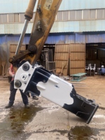 Casse-roche hydraulique PF81 (Blanc Noir) pour excavatrices de 18-26 tonnes, Matériel de construction, Ciseau principal, Garantie 1 an