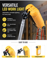 Clip-Reparatur-LED-Teleskop-Arbeitsleuchte Wiederaufladbare Reparaturlampe Abnehmbarer Akku Magnetischer Clip-Haken Ausziehbare Inspektionsleuchte