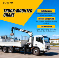 Grue de levage mobile télescopique hydraulique professionnelle 1t 2t 3t 4t 5t 6t, mini-grue de levage pour camion
