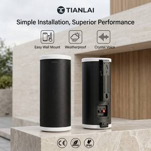 ลำโพงคอลัมน์กันน้ำสำหรับภายนอก Tianlai 20W 110V 4 นิ้ว พร้อมทวีตเตอร์ สีขาวขุ่น ระบบเสียง PA สำหรับสวน ยิม โรงงานขายส่ง - Product Image 3