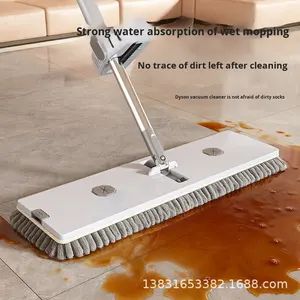 Mop Piatto Chenille Senza Mani, Nuovo Strumento Domestico per Pulizia Rapida, Regolazione Asciutto e Bagnato - Product Image 5