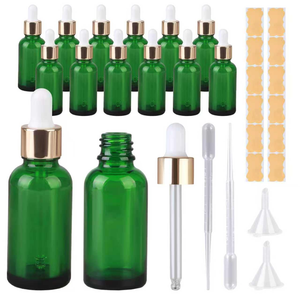 Botella de Vidrio Transparente Azul Ámbar Verde de 10 ml, 15 ml, 20 ml, 30 ml, 50 ml, 100 ml para Aceite Esencial, Líquido, Cosméticos, con Tapa de Rosca - Product Image 1